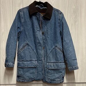 Woolrich Chore Barn Jacket Womens Size Small Jean Fleece Lined Everyday Coat